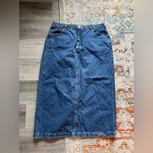 Vintage French Dressing Denim Maxi Skirt 16/18